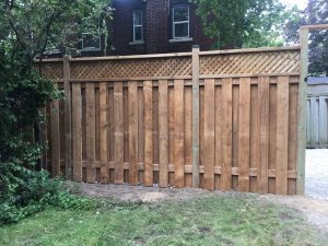 Fence with lattice in Toronto. Privacy fence contractor