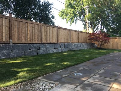 armour stone retaining wall