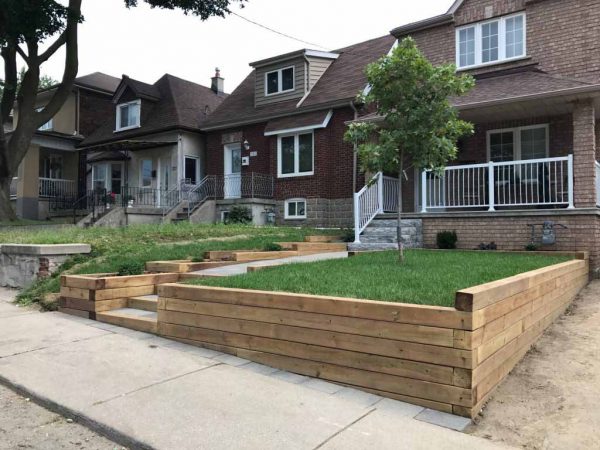 timber retaining wall