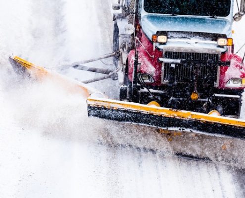 Commercial snow plowing