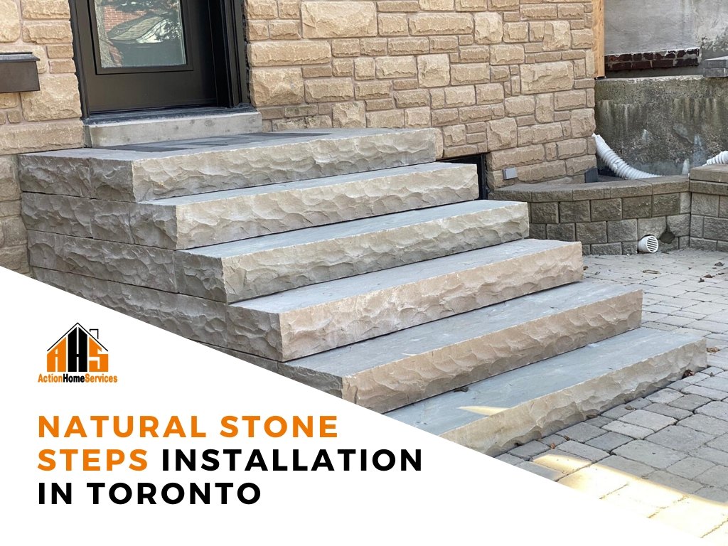 natural stone steps installation toronto