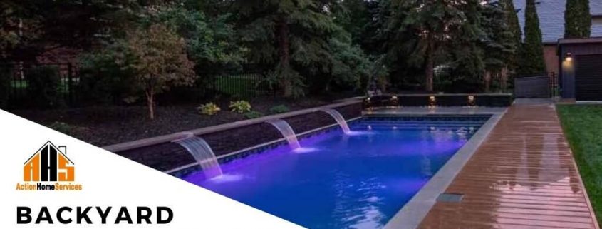 backyard landscaping swimming pool