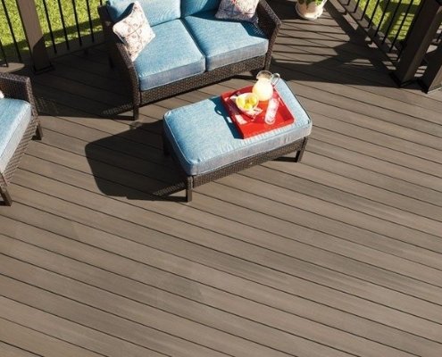 brown composite deck from fiberon