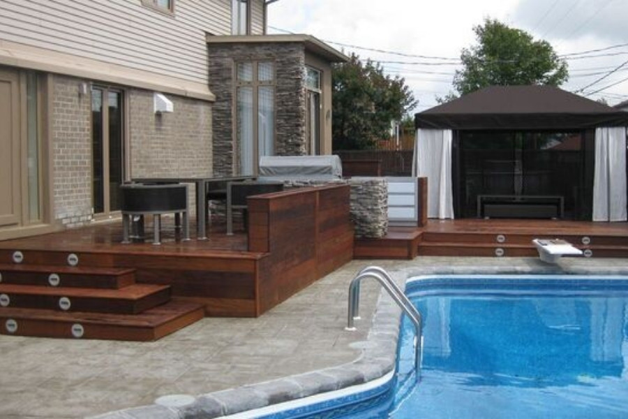 deck made of exotic wood