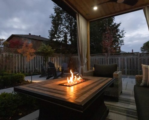 backyard landscaping project in Thornhill