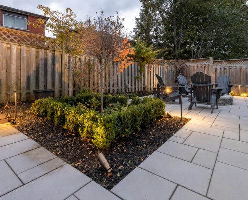 backyard landscaping project in Thornhill