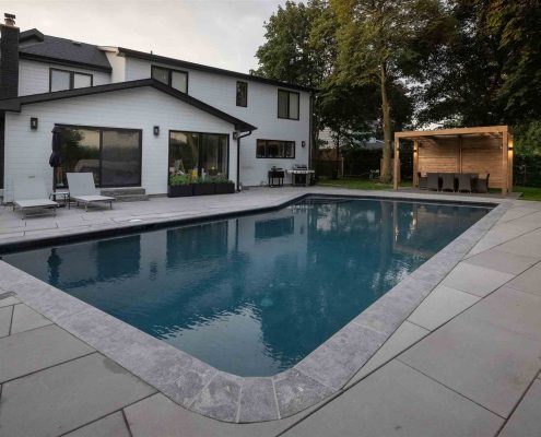 pool stone installation