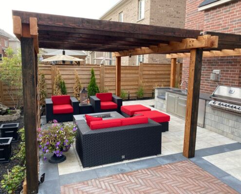 backyard patio interlocking kleinburg