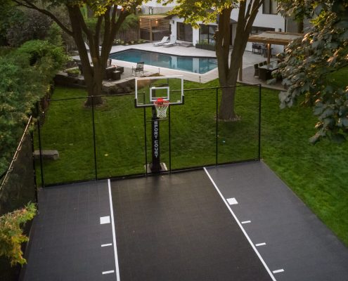 Basketball Court Landscaping Interlocking