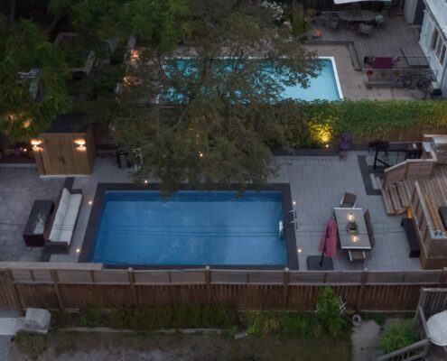 backyard interlocking toronto pool