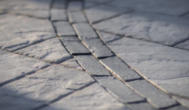 interlocked backyard pavement
