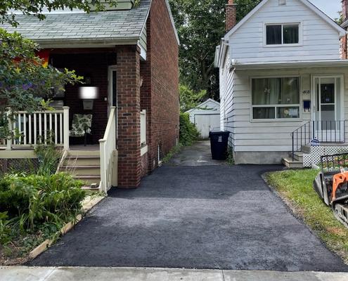 driveway extension with asphalt