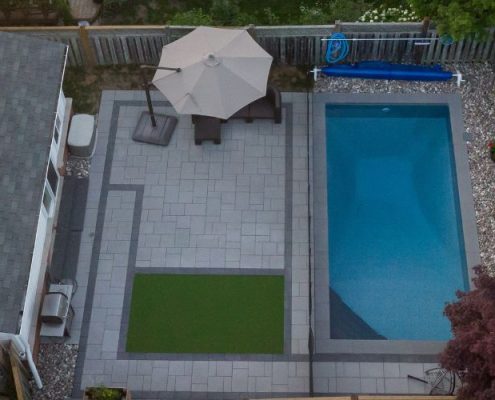 backyard stone pool custom
