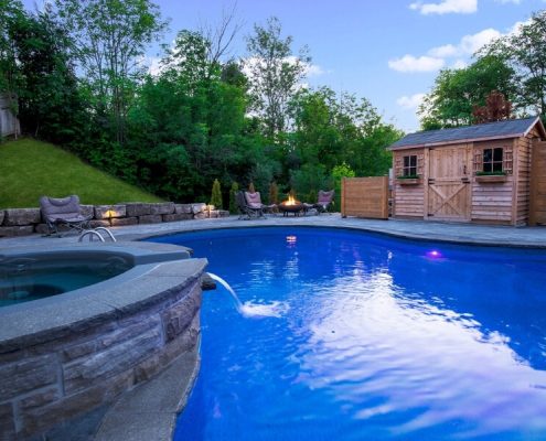 big Pool Interlocking backyard