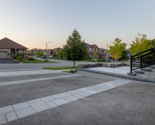 landscaping zen luxurious backyard interlocking renovation lawerence park