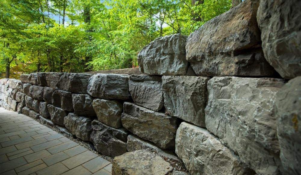 AHS Breathtaking Custom Retaining Wall Stones Steps Landscaping Project Lisgar 1