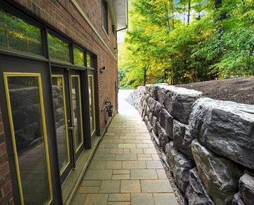 Breathtaking Custom Retaining Wall Stones Steps Landscaping Project AHS Lisgar 1