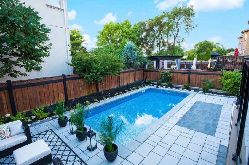 designer backyard pool interlocking sheridan homelands