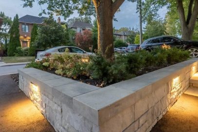 ahs custom retaining wall lighting