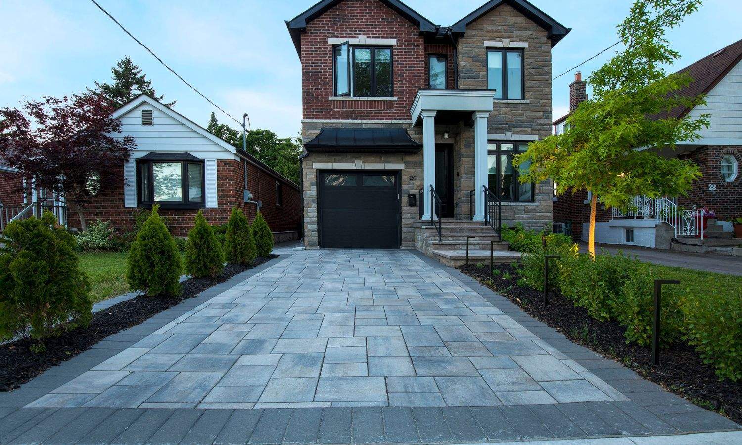 residential driveway interlocking project in toronto