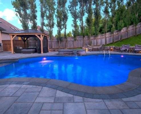 Backyard Interlocking Pool