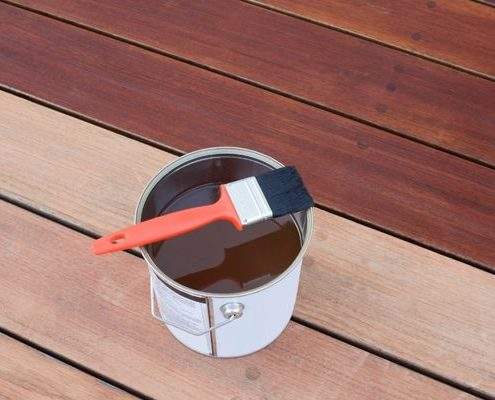 wood deck staining