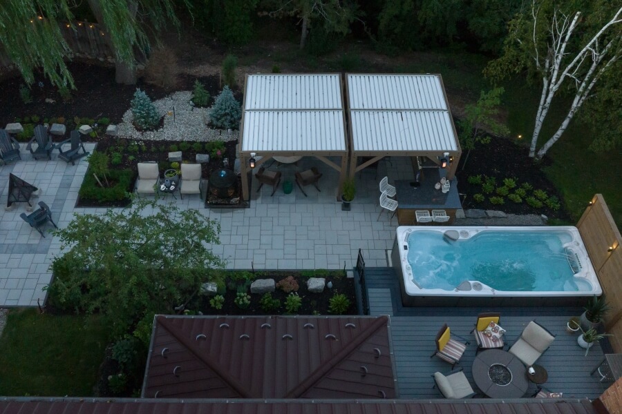 Swim spa backyard