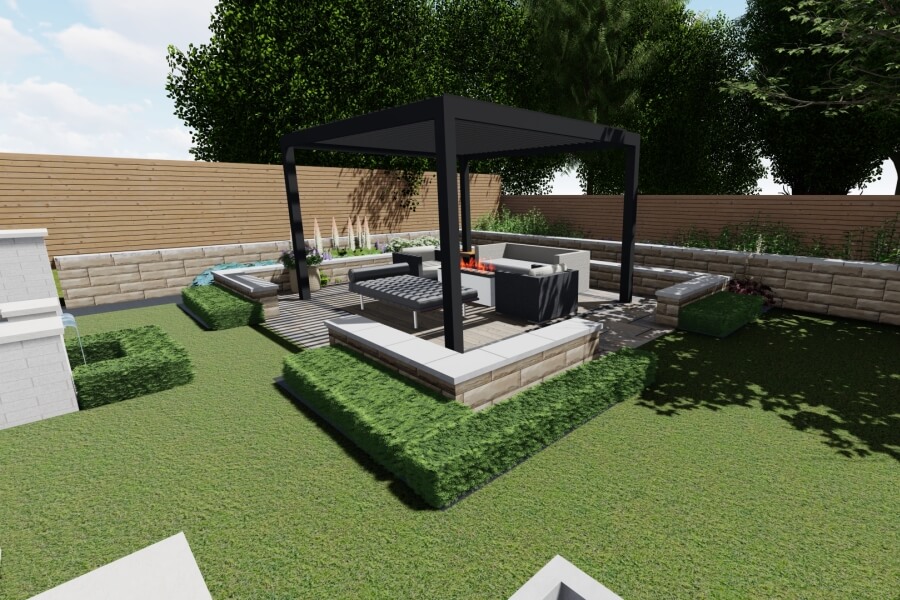 Backyard patio space