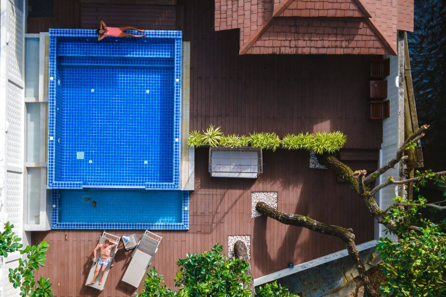 glass walled swimming pool installation