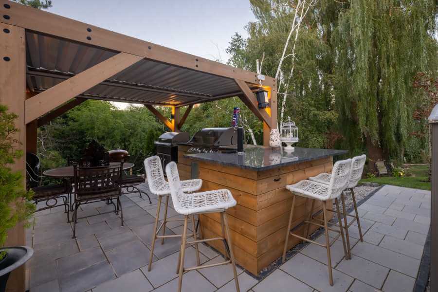 Stylish outdoor kitchen