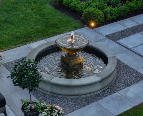 lush garden interlinked patio