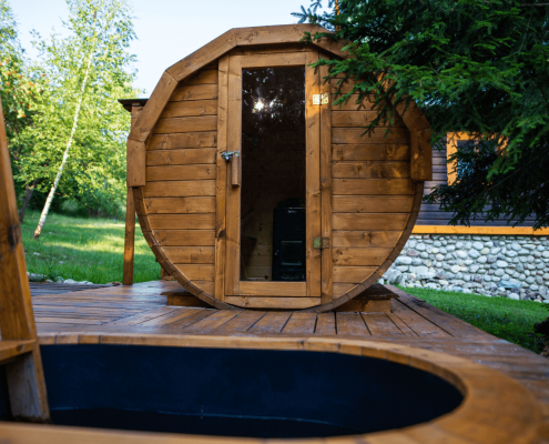barrel sauna installation toronto gta