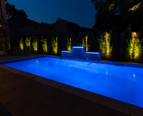 hot tub in backyard