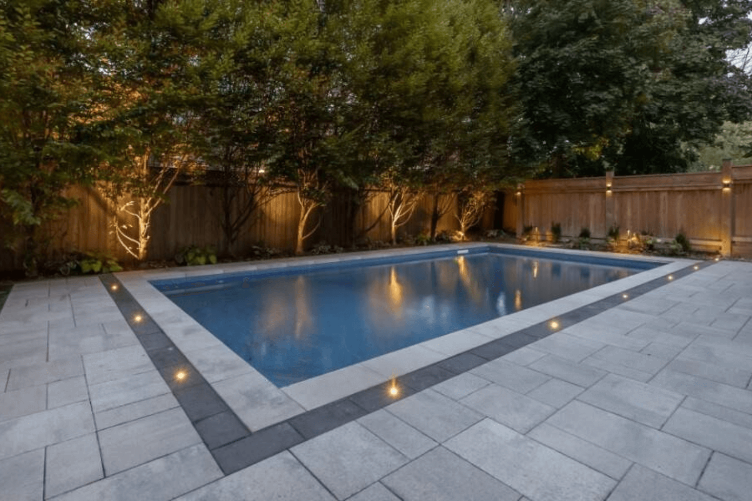 install lighting around backyard pool