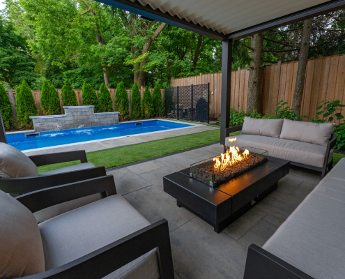 luxury backyard pool