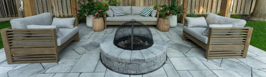 Outdoor fireplace installation