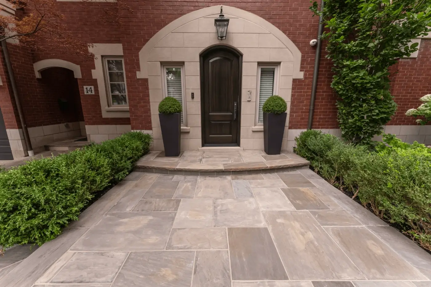 flagstone walkway entryway installation