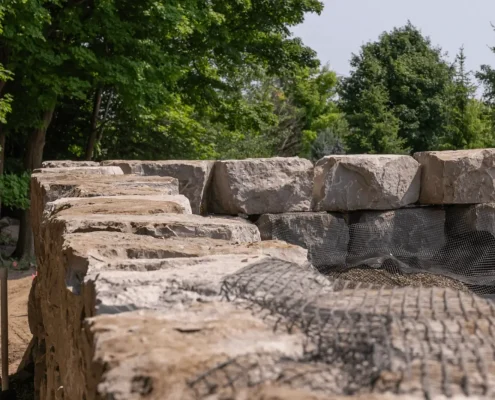 professional stone wall installation
