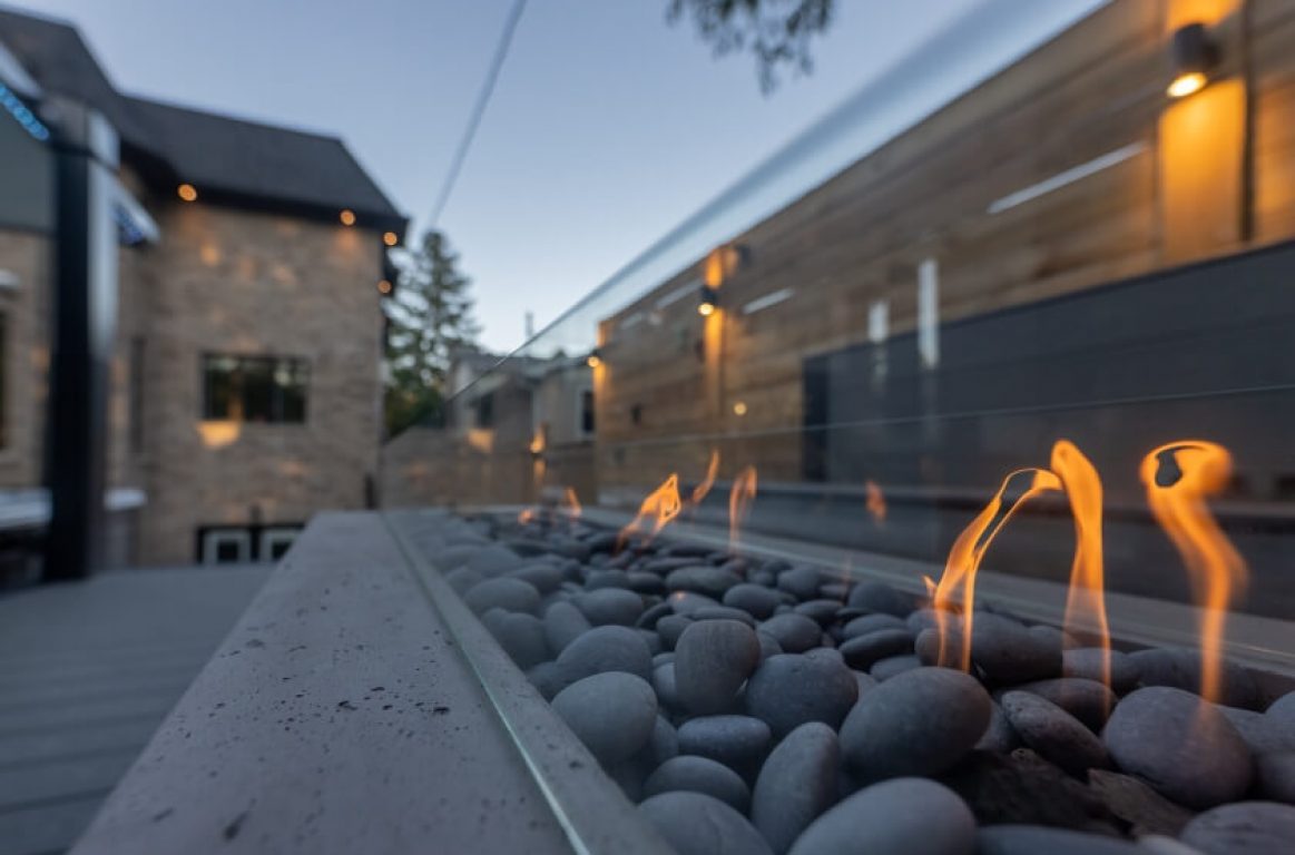 Outdoor fire pits installation