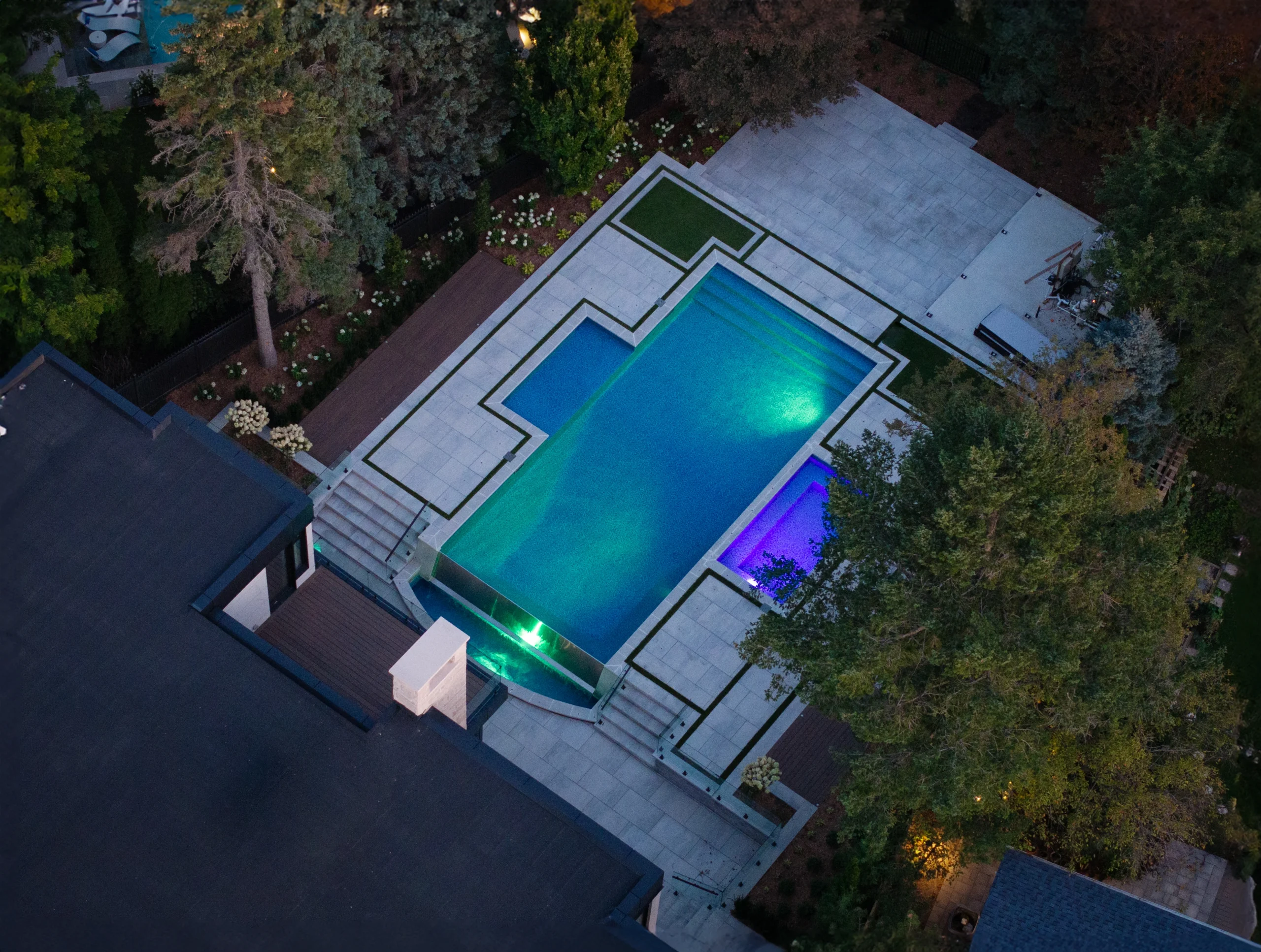 landscaping design with new pool installation