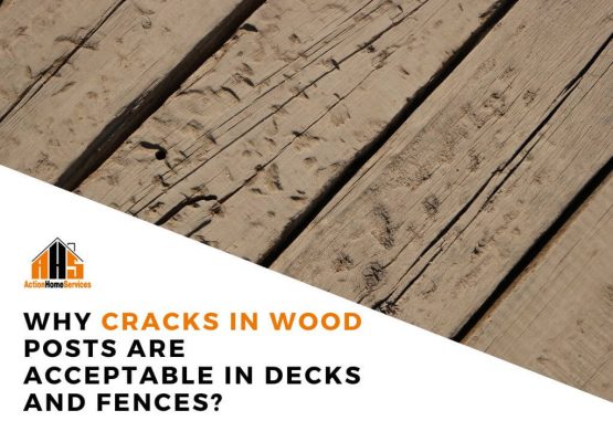 Cracks in wood posts