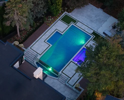 contemporary pool installation Vaughan