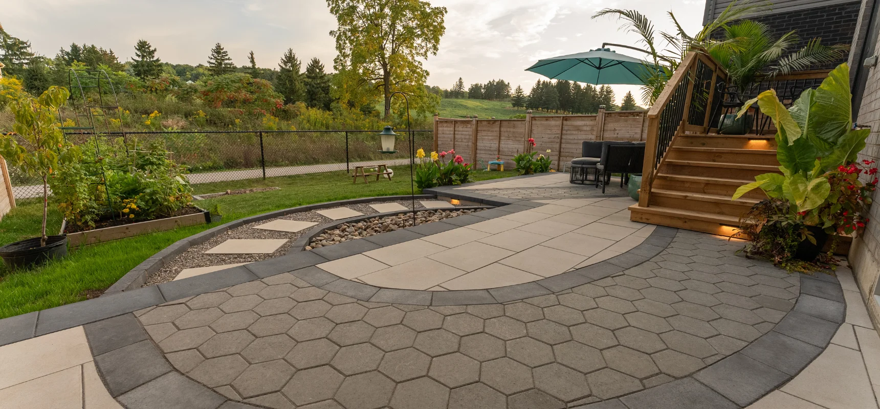 Modern Connective Stone Patio Project Action Home Services