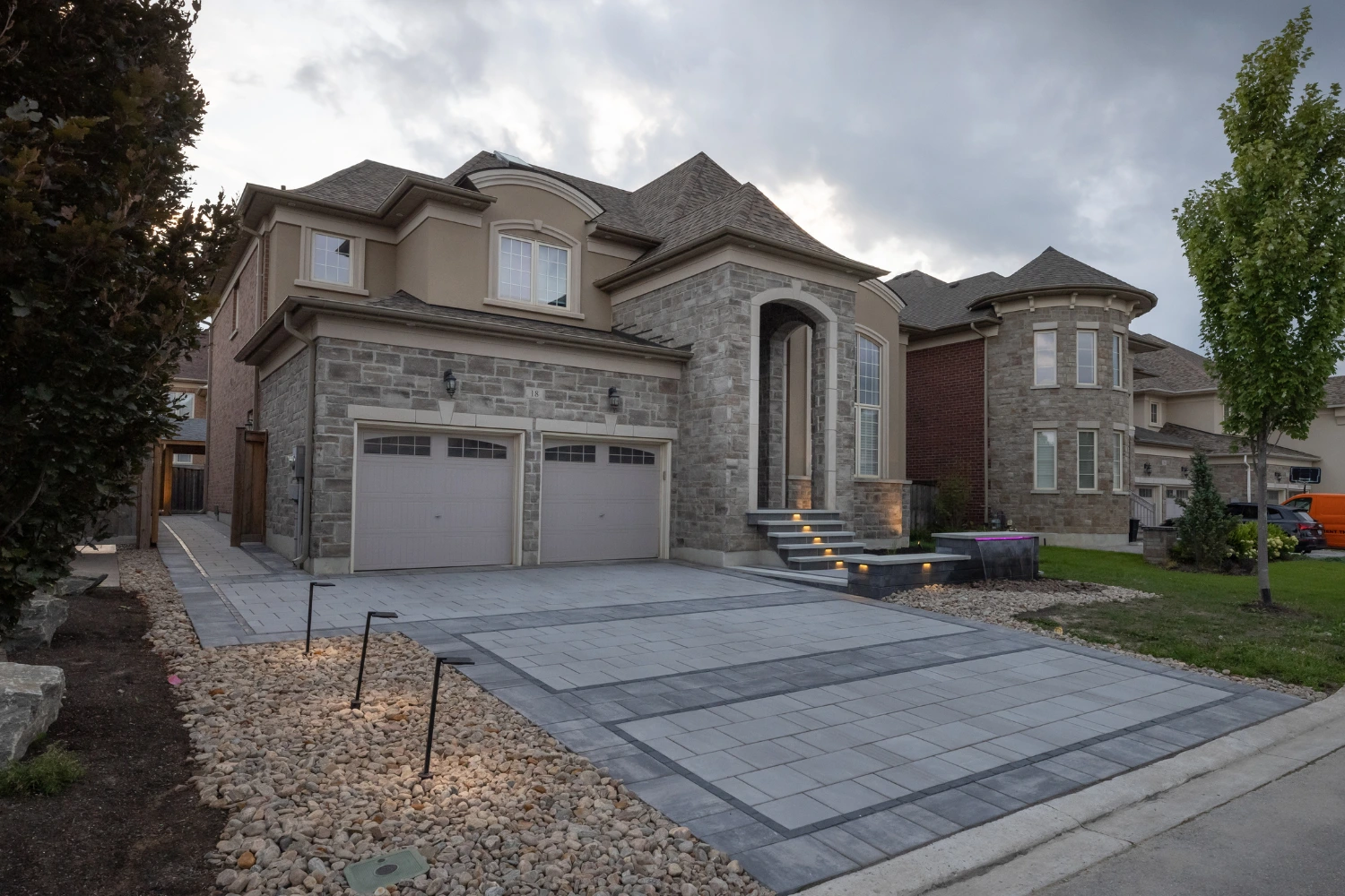 interlocking driveway installation