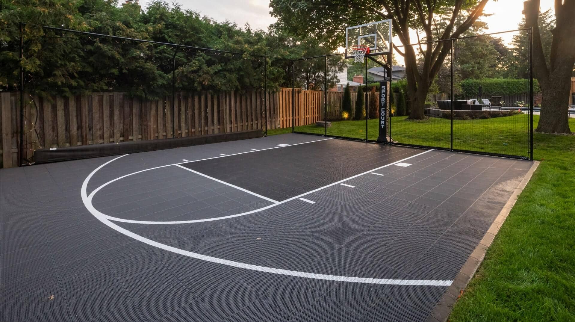 Backyard sports court