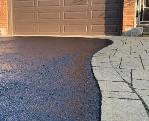 unique driveway and stone design