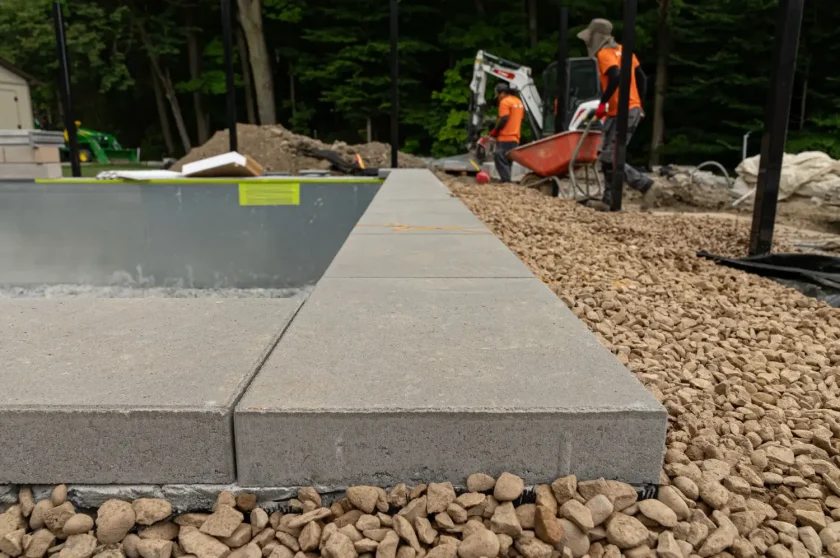 Pool coping installation