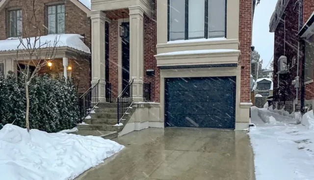 Heated driveway installations