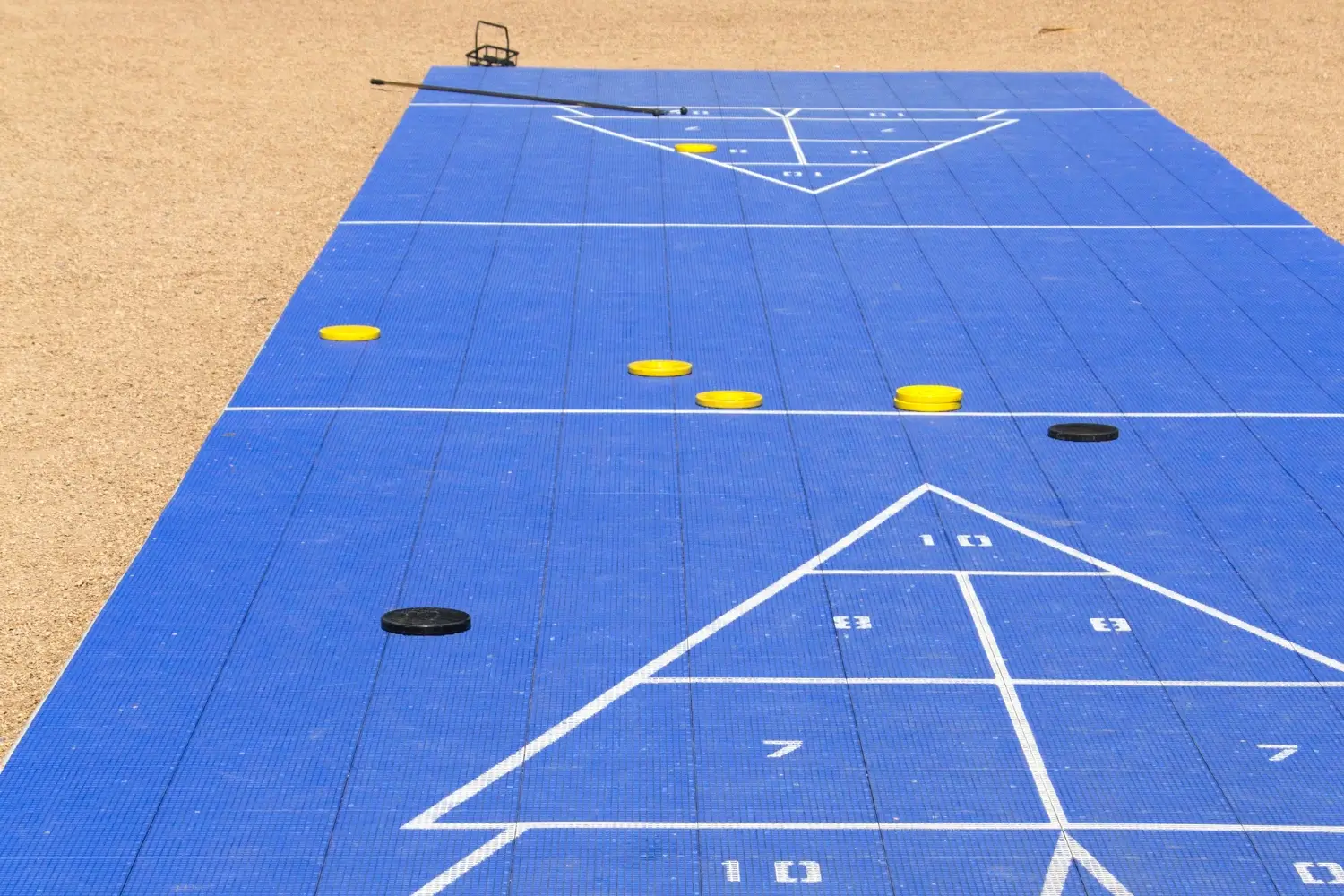 shuffleboard court installation
