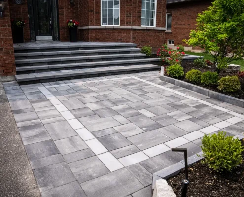 Backyard interlocking in Burlington